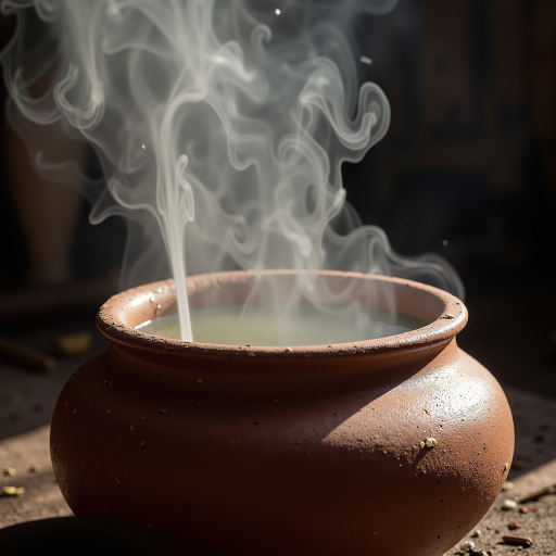 Traditional incense sticks and powder in decorative containers, cultural elements
