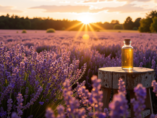 Bedtime with floral lavender scents, peaceful sleep preparation