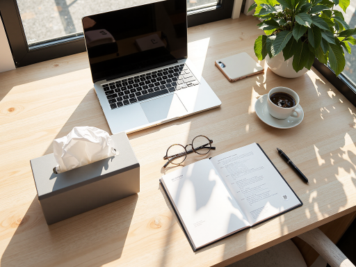 Work environment with subtle woody scents, focus and productivity